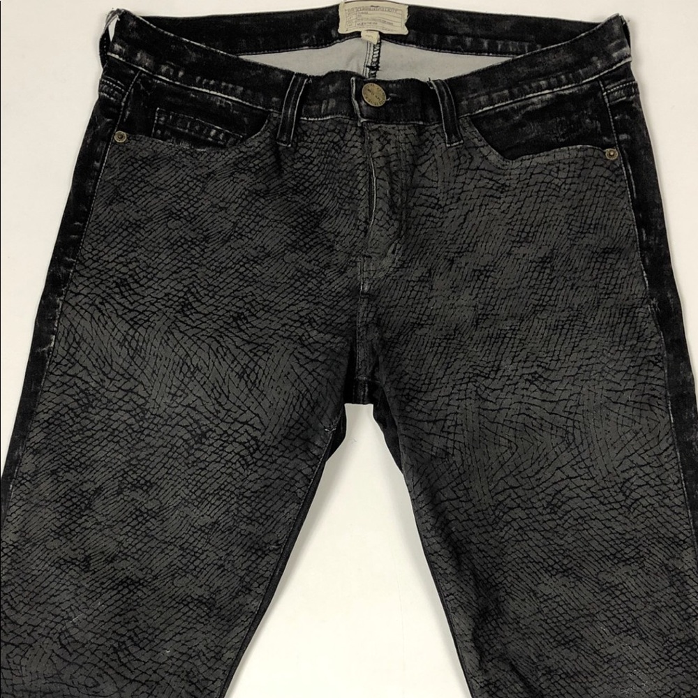 Current Elliot Snake Textured Jeans